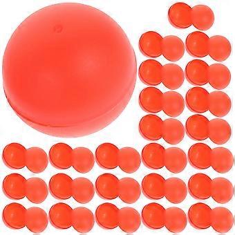 25pcs Boules de loterie En Plastique Table À Boules Creuses Boules D’activité Boules De Pong Pour Jeu Fête Décoration 40mm Diamètre Rouge