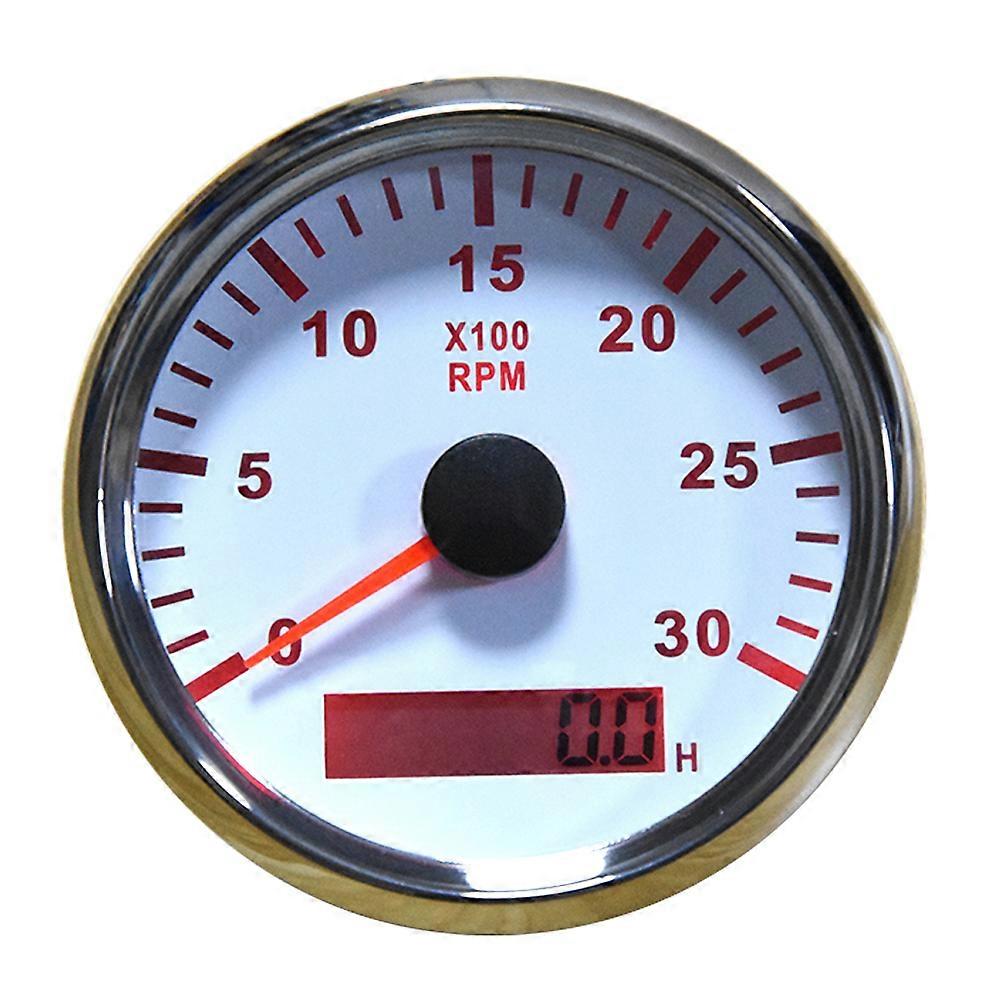 Diesel Engine Car Tachometer RPM Gauge Hour Meter REV Counter 3000RPM ...