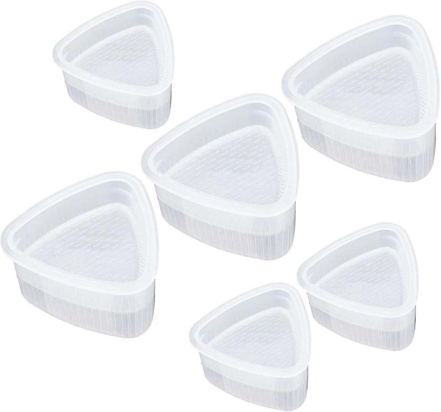 Sushi Plates Set of 6 pieces sushi shape for nigiri onigiri rice triangle shape sushi triangle shape