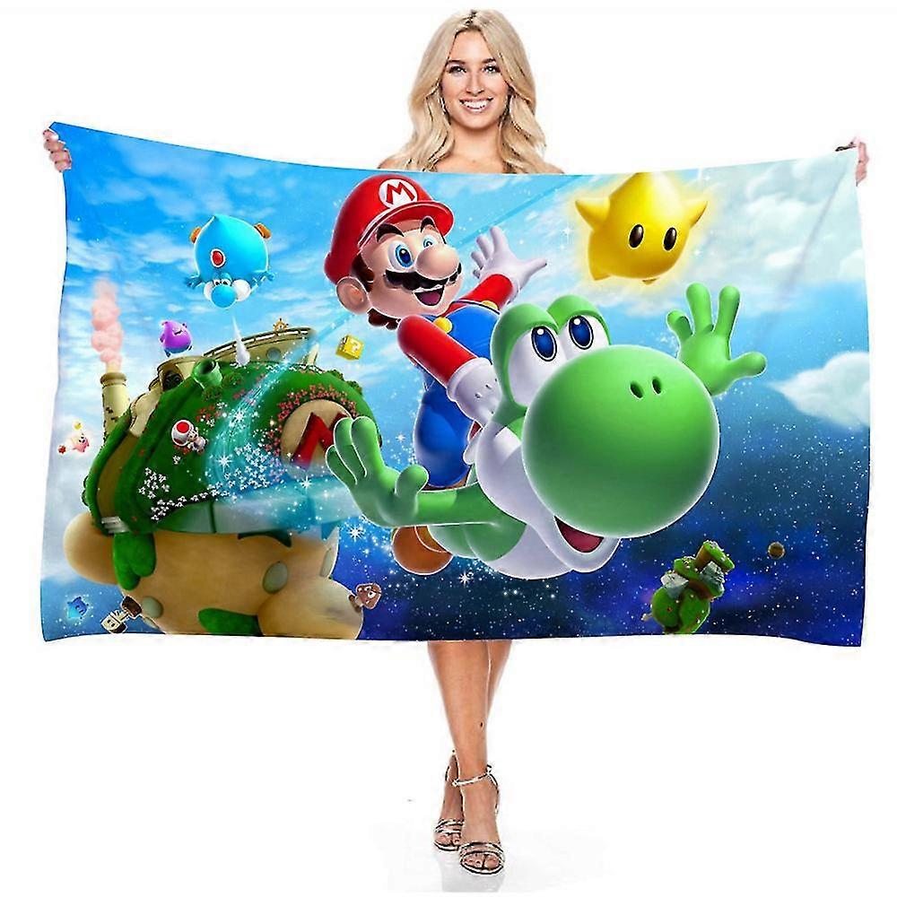 Super Mario Bros Game Badhanddoek Strand Zwem Handdoeken Deken Microvezel Sneldrogend