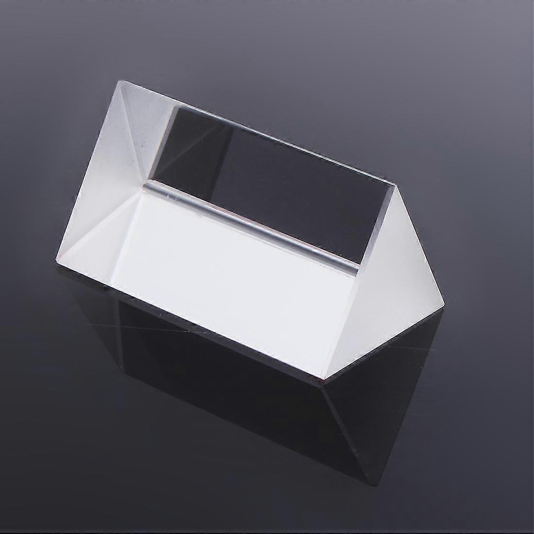 5cm optical glass crystal triple triangular prism photography physics teaching light spectrum