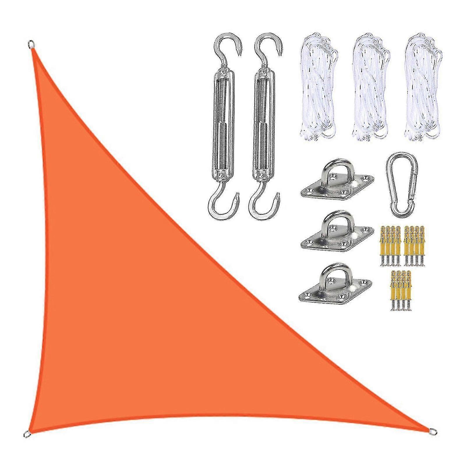 3x4x5m Waterproof Shade Sail Awning Sunshade Triangular Awning-terrace Pool Canopy Triangle For Outdoor Patio Garden Awnings With Fixing Kit Ns2