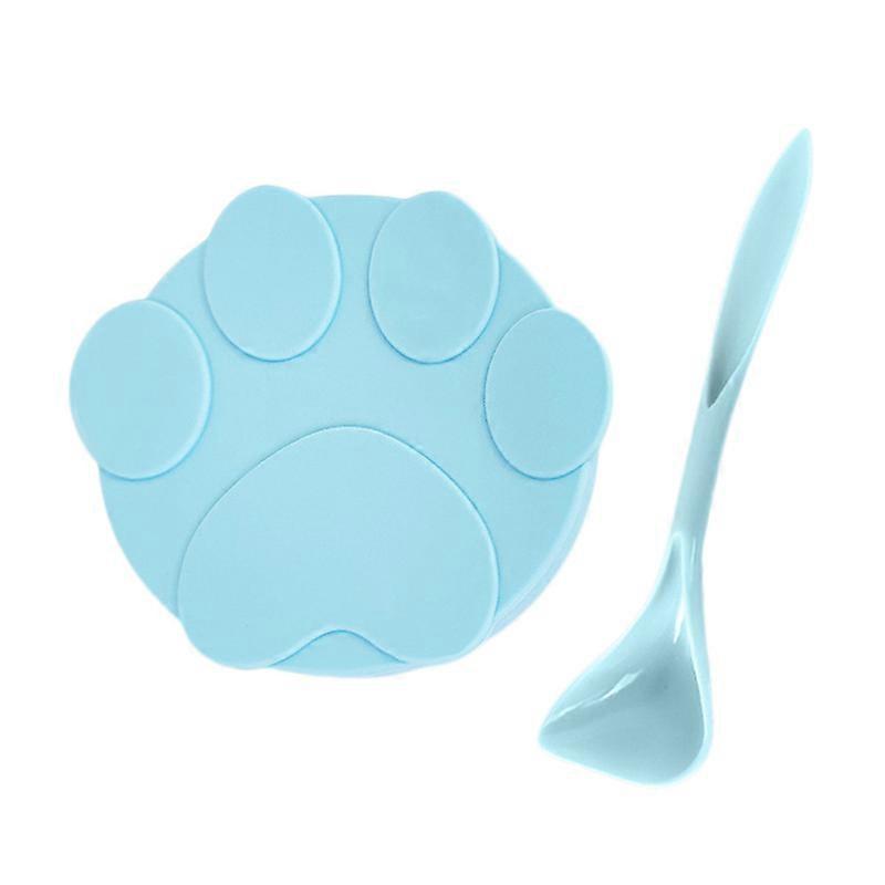 Portable Silicone Dog Cat Canned Lid Food Sealer Spoon Pet Food Cover Storage Fresh-keeping Bowl Lids
