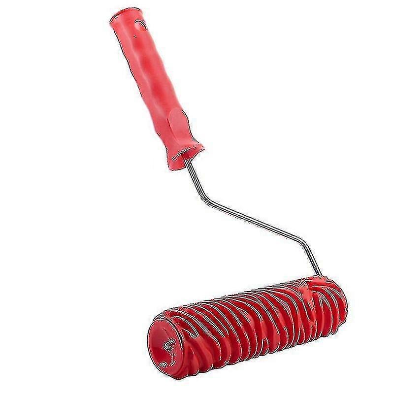 7 Inch Embossed Zebra Stripe Painting Roller With Handle For Wall Decoration