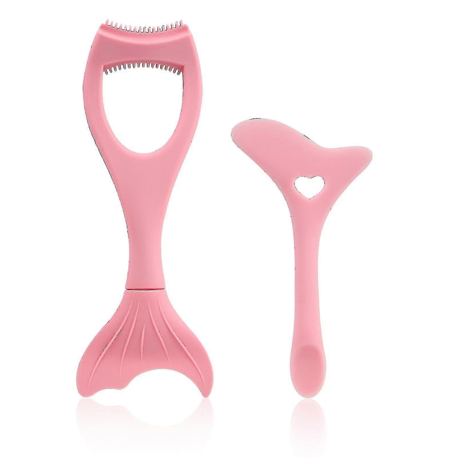 2pcs Eyeliner Stencil And Mascara Shield Applicator Set, Winged Eyeliner Stencils Reusable Silicone Eyeliner Guide Tool