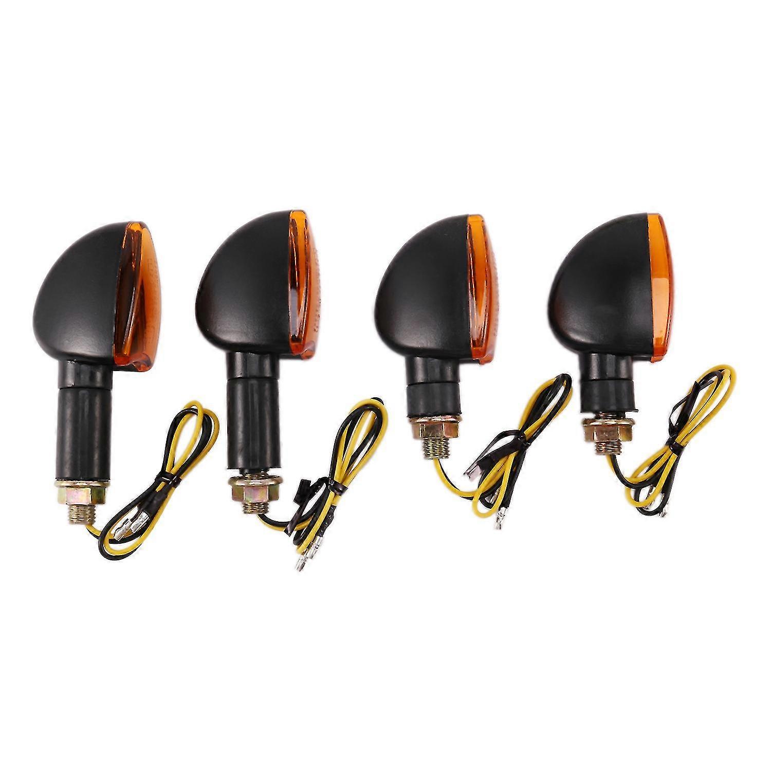 Universal 12v Motorcycle Turn Signal Indicator Light Front Back Flashing Halogen Light Blinker Flas-Good