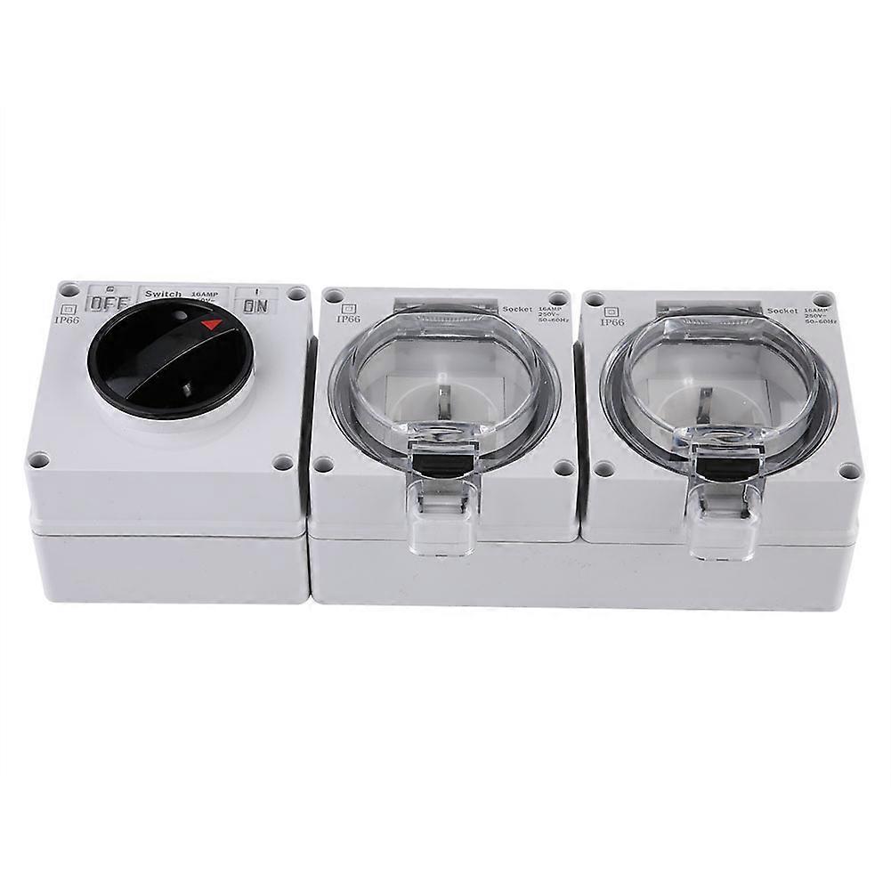 Waterproof IP66 Outdoor Electrical Socket Plug 250V DE Plug 30x10x7.3cm