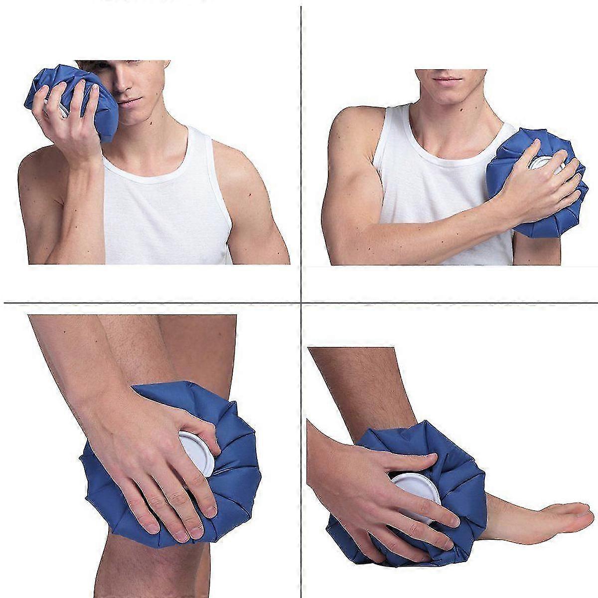 Therapy Ice Bag Pack Pain Relief Cold Broad Knee Shoulder Injuries W/ Strap Wrap