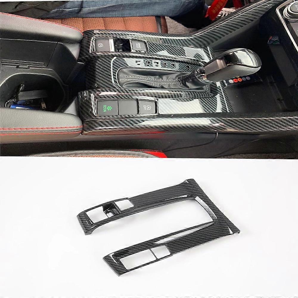 Car Accessories For Honda Civic 2020-2021 Central Console Shift Knob Cover Frame LHD Gear Knob