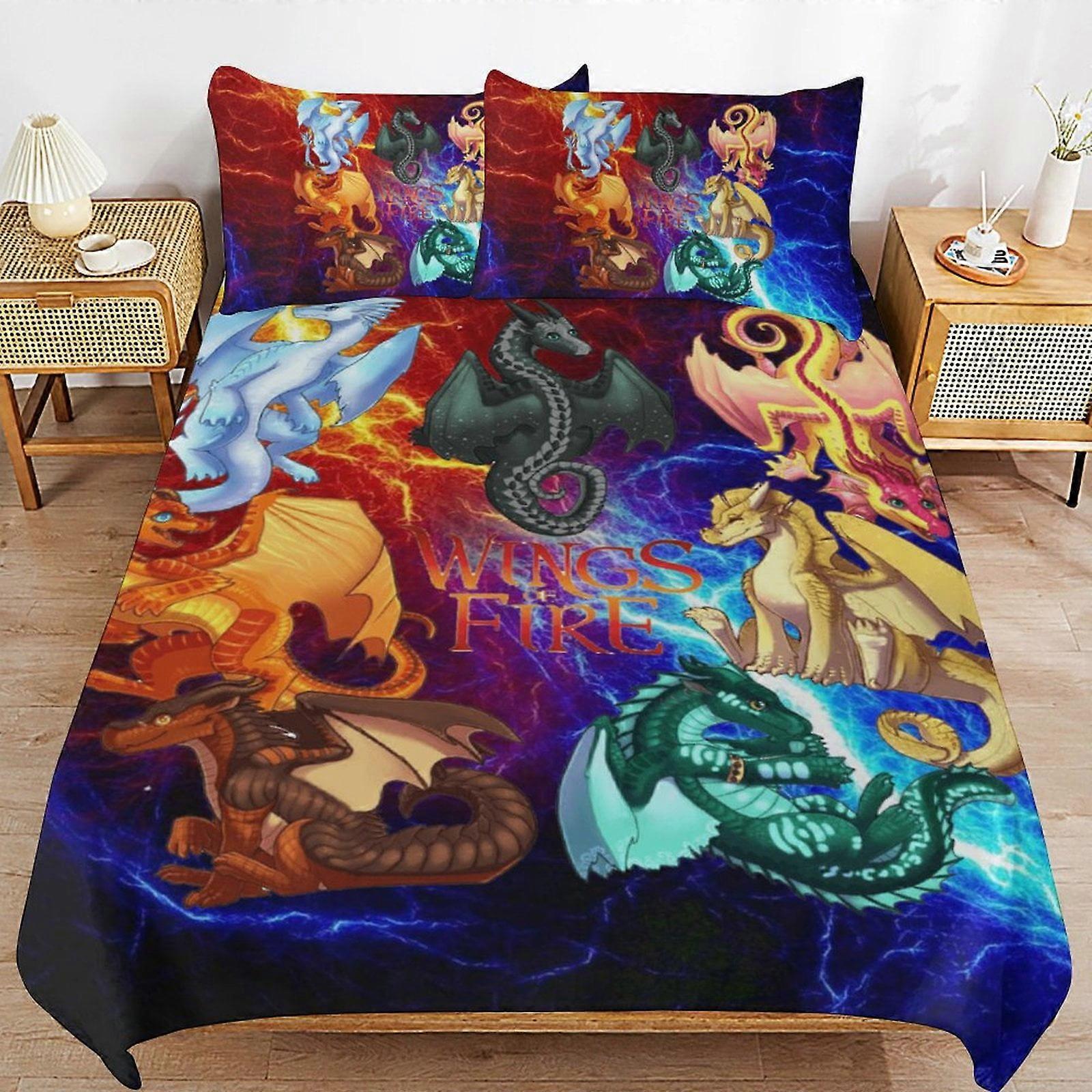 x40 Wings Of Fire WOF Comforter Set 3 Pieces Quilt Cover Set Soft Bedding Sets for All Seasons (1 Comforter 2 Pillowcases) hb40