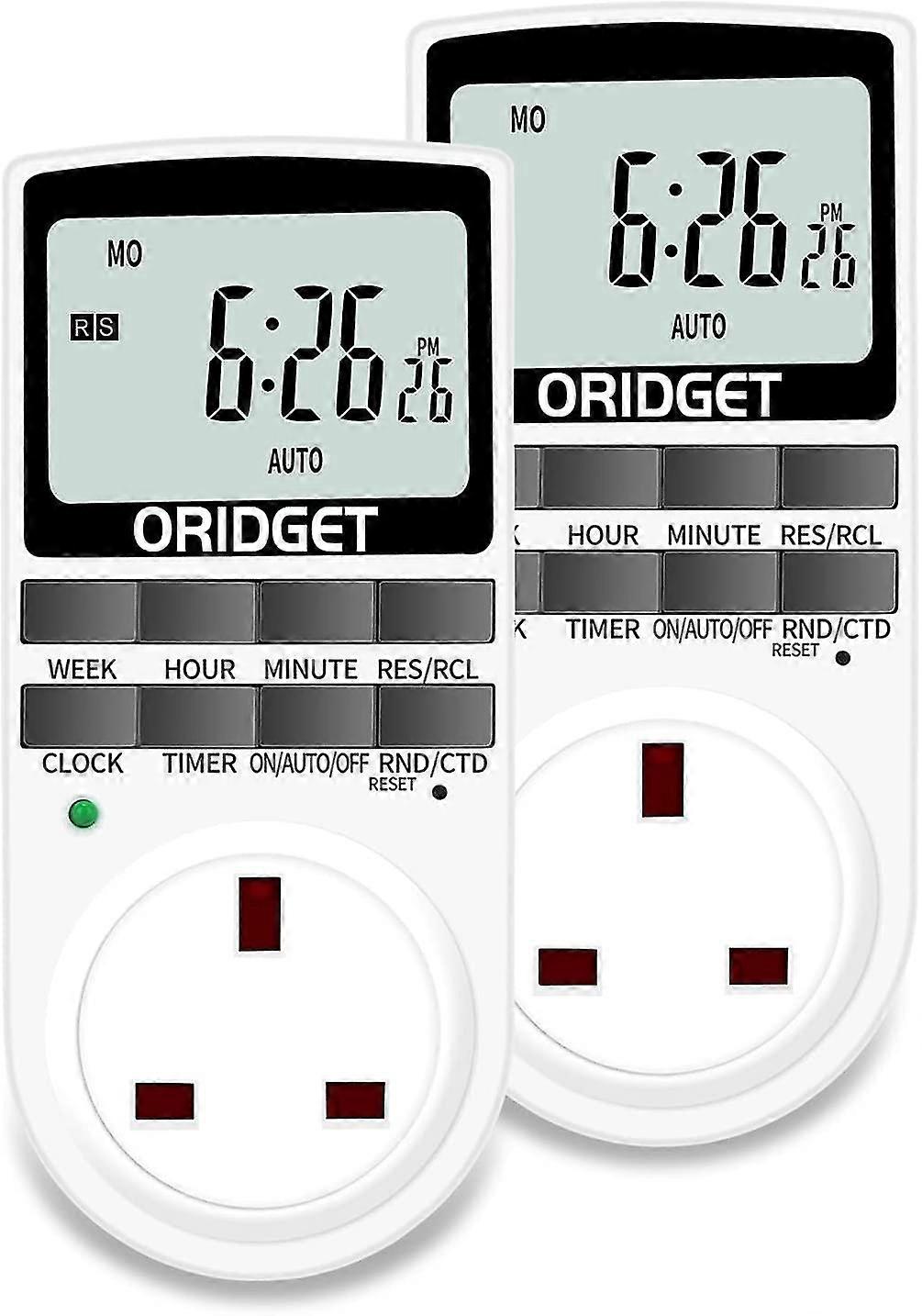 Digital Electrical Timer Plug Socket With Lmell 18 On-off Programs, Countdown