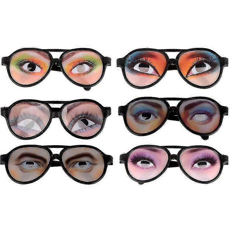 6pcs Funny Eyes Glasses