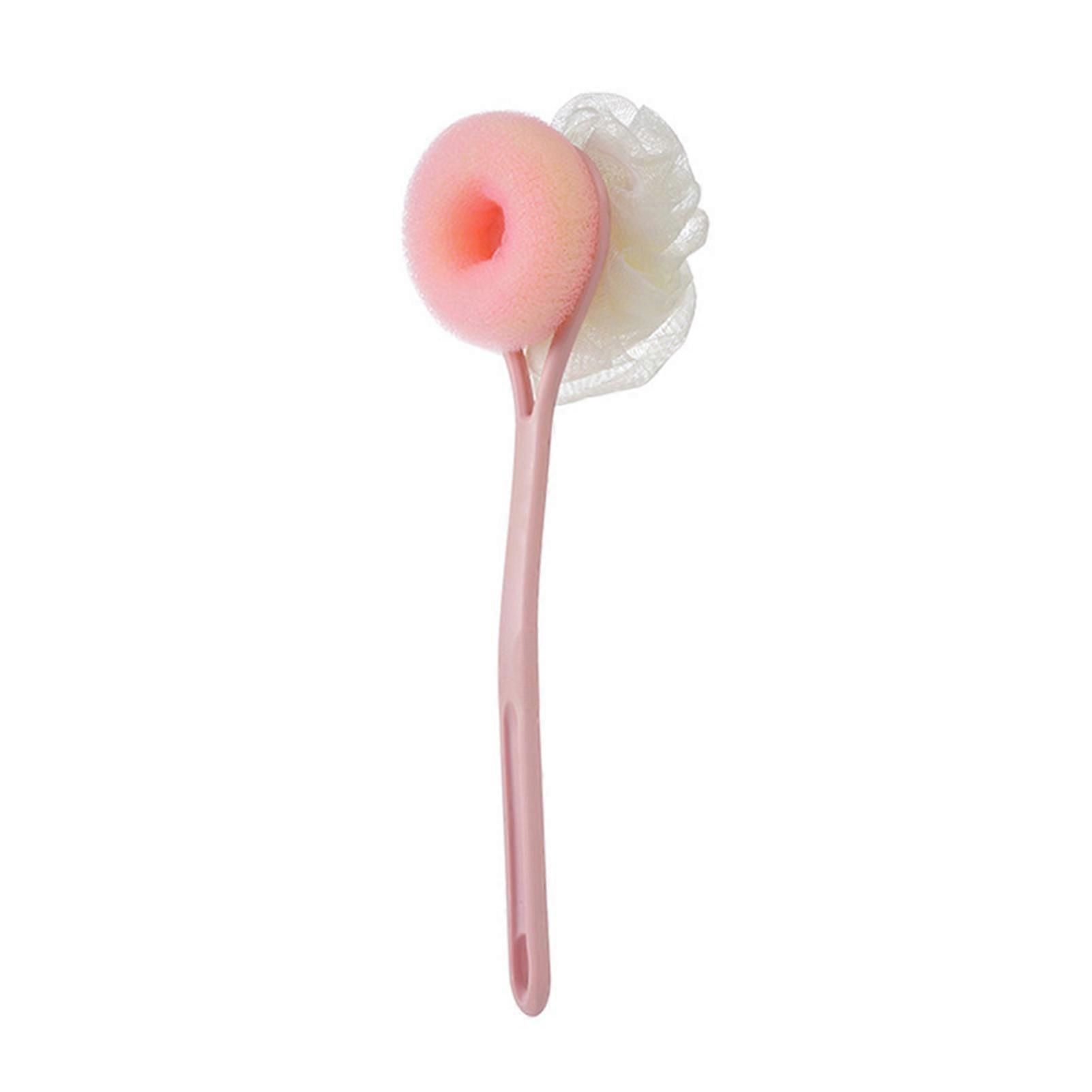Back Scrubber for Shower Long Handle Shower Body Brush With Bristles and Loofah