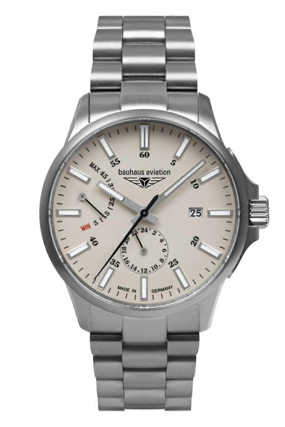 Bauhaus aviation Men's Analog Automatic Watch with Titanium Bracelet 2860M-5