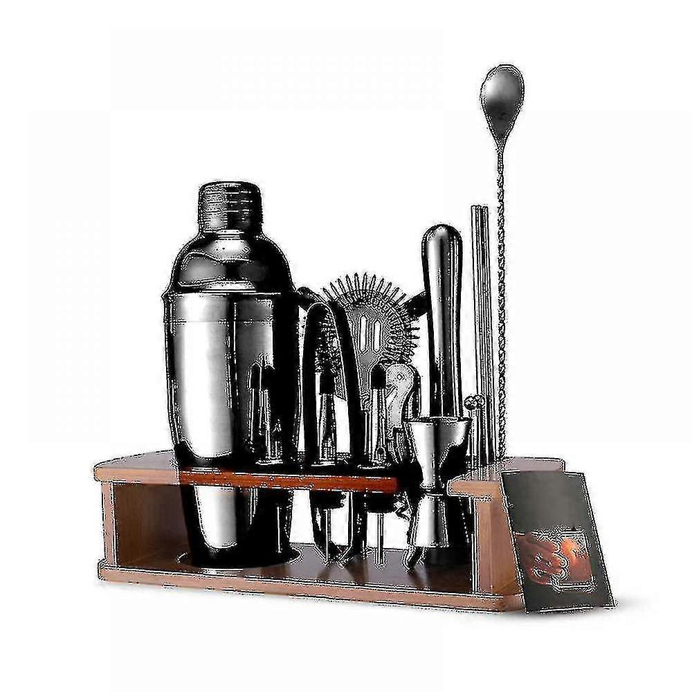 Huafeiカクテルシェーカーセットスタンド付きバーテンダーキット16pcsバーキットドリンクミキサーセット