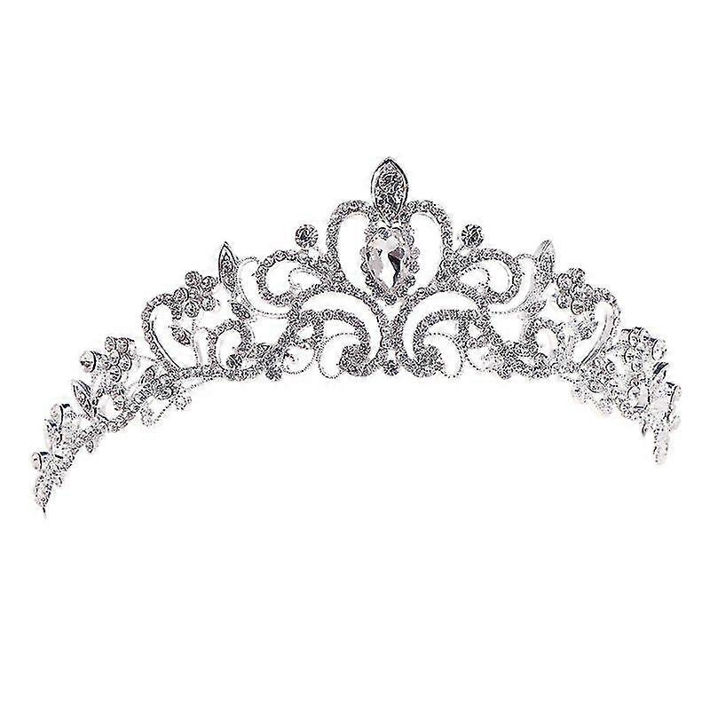 Bridal Princess Austrian Stunning Crystal Hair Tiara Wedding Crown Veil Headband