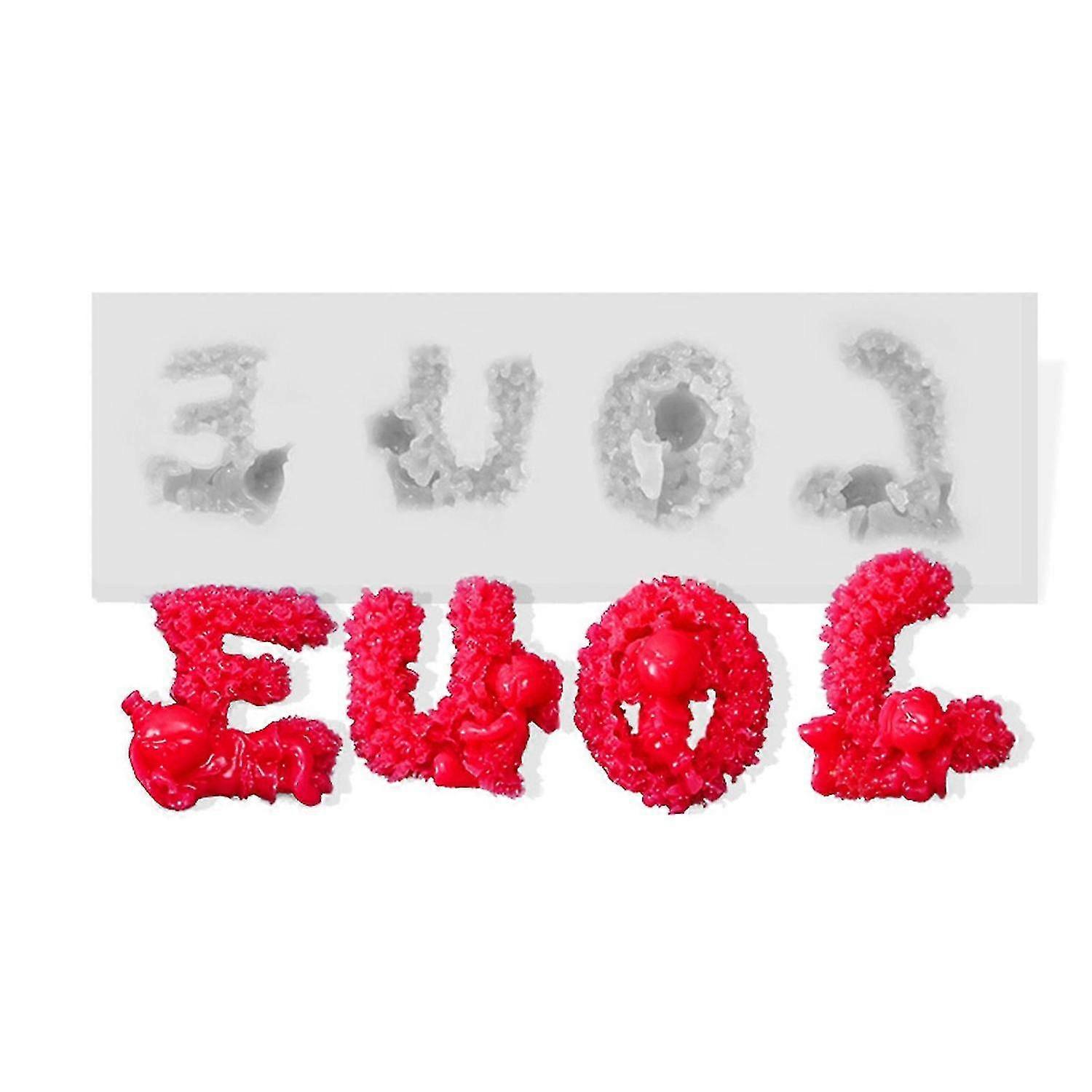 B diy craft templates love letter casting die multifunctional soft silicone stencil for z16072