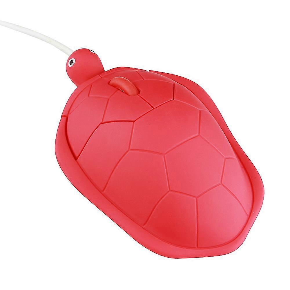 Cute Cartoon Tortoise-shaped Usb Wired Optical Mouse Desktop Mouse Notebook Mouse Computer Mouse Red