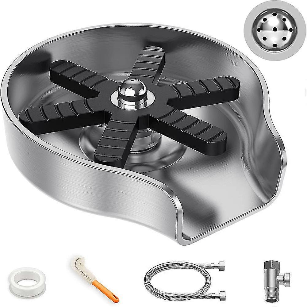 Viewleaf Rinceur de verre pour évier de cuisine accessoires de nettoyage de laveuse en acier inoxyda