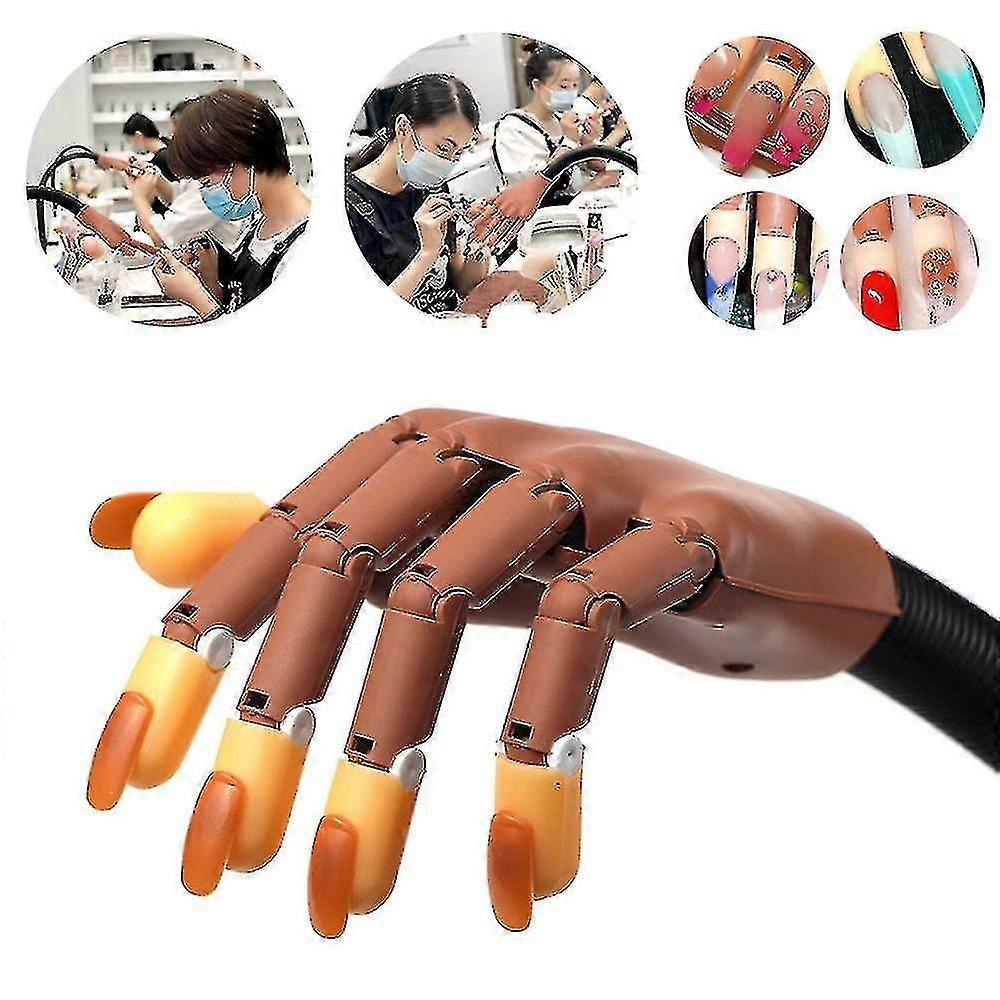 Nail Art Hands Professional Practice Hand +100pcs Nail Tips Adjustable Plastic Practice Model