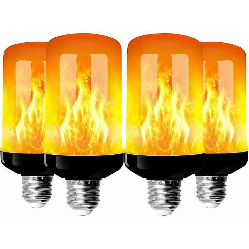 Flame Light Bulb, E27 5W LED Flame Effect Light Bulb with 4 Light