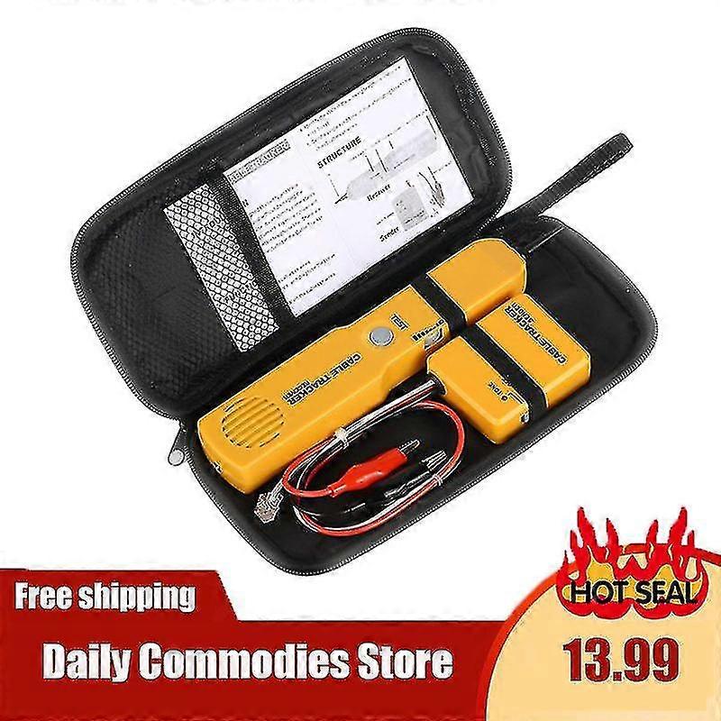 Rj11 Network Telephone Wire Cable Tester Toner Tracker Diagnose Tone Line Finder Tracer Detector Networking Tools