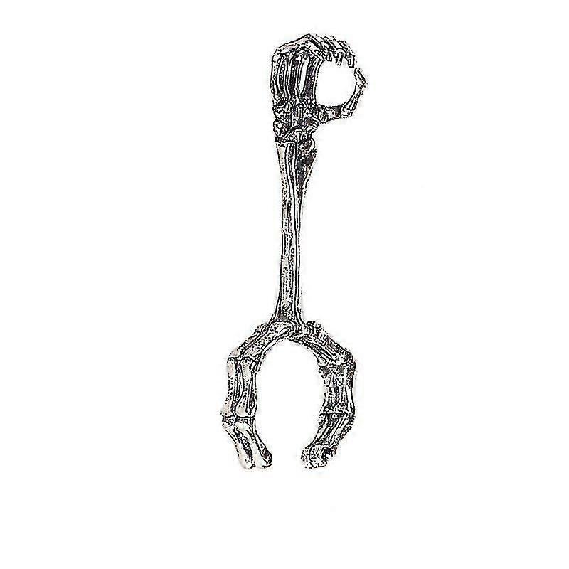 Unique And Useful Hand Bone Smoking Clip Holder Finger Cigarette Holder, Silver, Height About 5.7cm