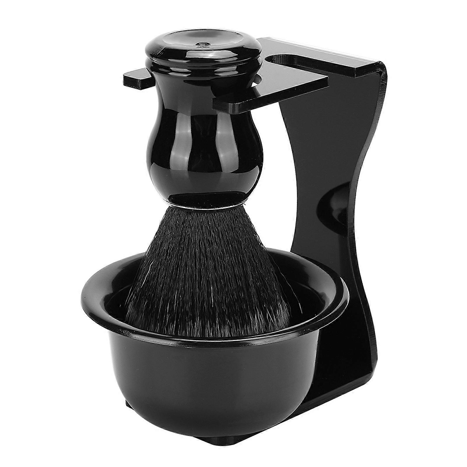 3pcs Beard Shaving Brush Bowl Holder Men Beard Cleaning Face Hair Style Tool Set