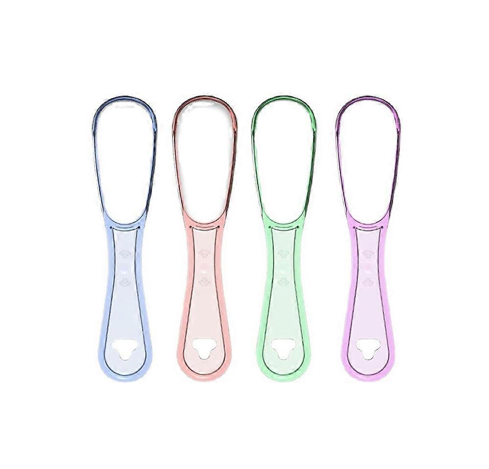 Removal Bad Breath Tongue Scraper Cleaning 4pcs