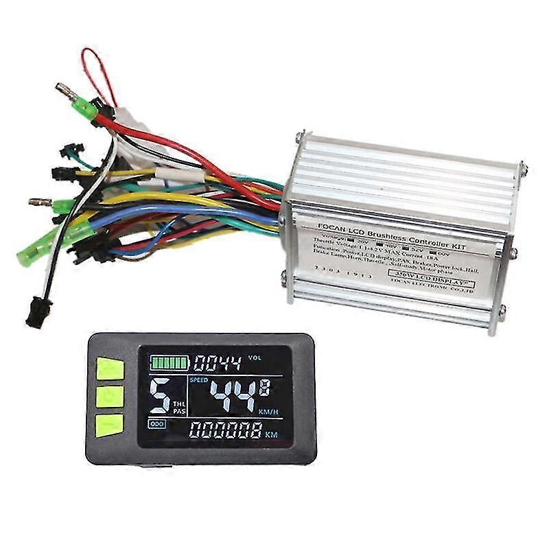 36v 48v 52v 60v 350w 18a Brushless Dc Motor Controller Ebike Controller P3c Lcd Display Speedometer
