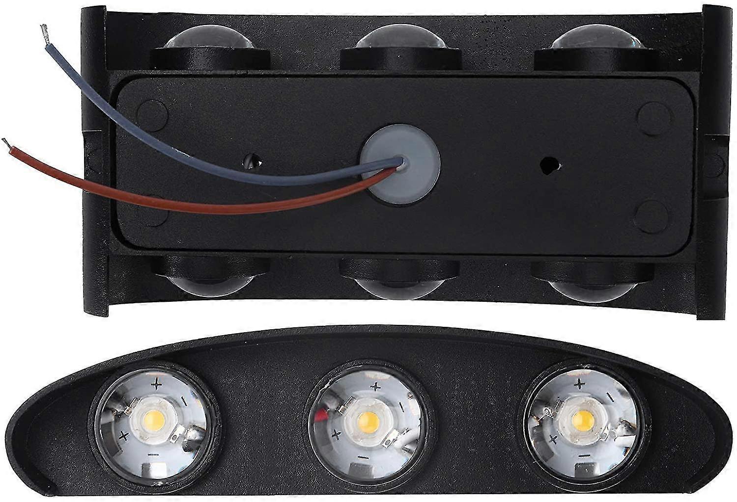 6w Led Wall Light Aluminum Black Shell Warm Light Downlight Decorative