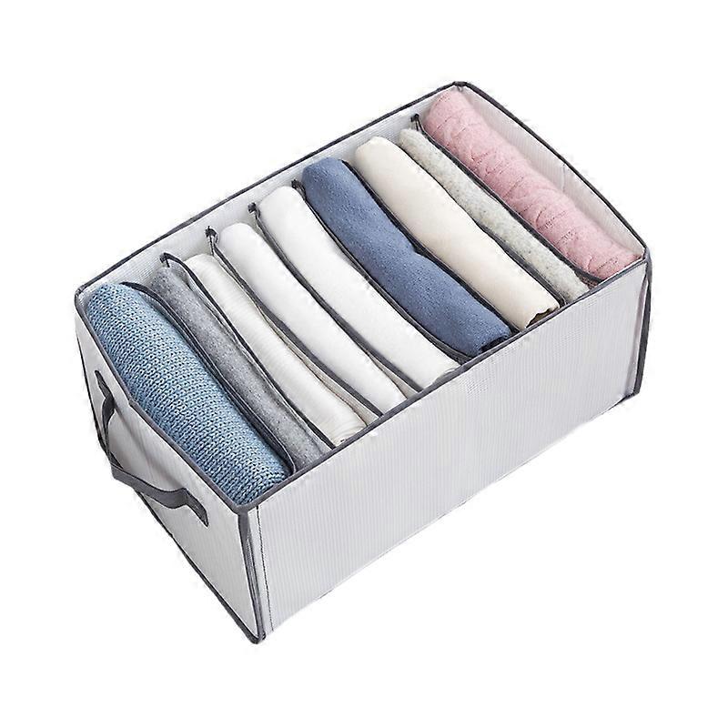 Pants and clothes storage artifact Clothes separation sorting box Dormitory bedside wardrobe transparent storage basket foldable