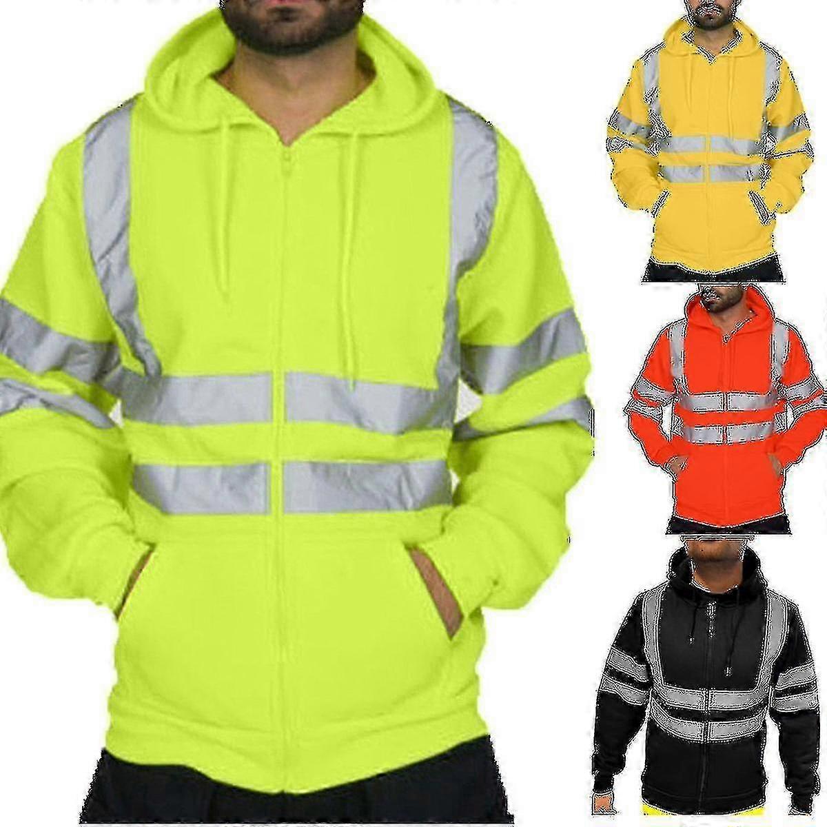 Men's Jackets Reflective Stripe Sanitation Work Clothes V O Tw