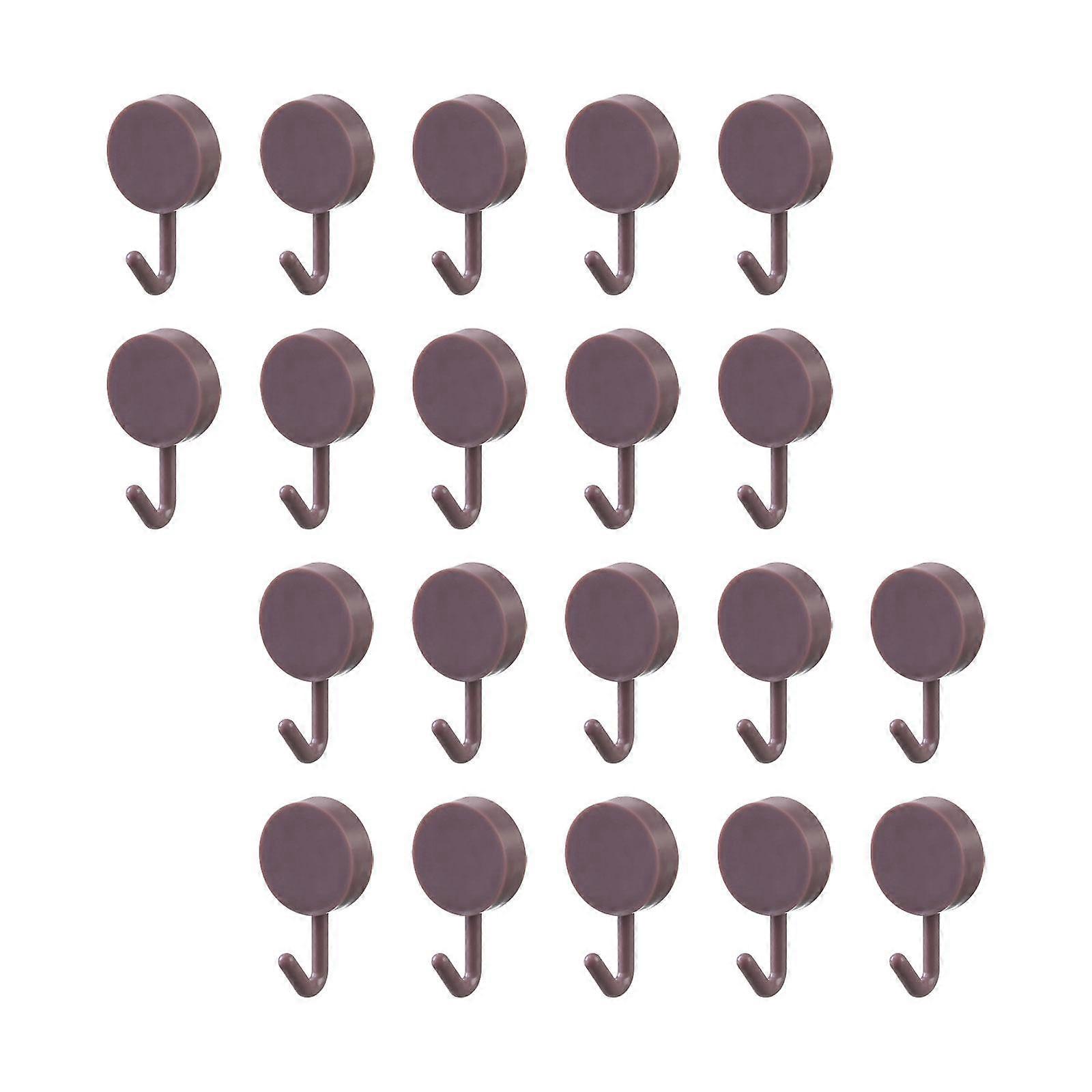 20x Self Sticky Wall Hooks Reusable Storage Hooks for Home Bathroom Restroom Dark Red