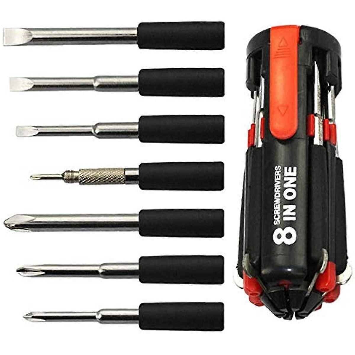 8 In1 Screwdriver Bit Set Multifunction Craftsman Repair Tools Kit WLED Light
