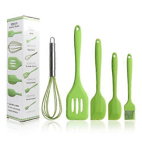 5 In 1 Pot Spatula Silicone Spatula Egg Beater Cooking Baking Tool Set(Red),Durable