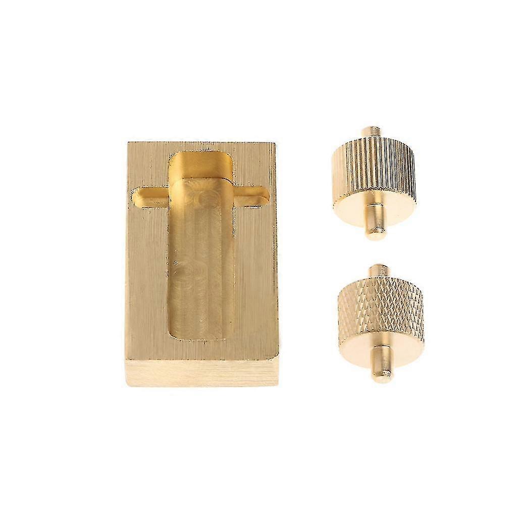 Leather Craft Edge Oil Painting Box With Two Rollers Brass Making Hand Tool Set