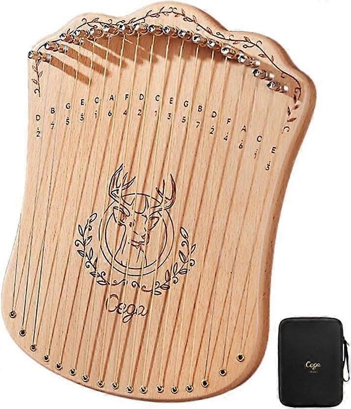 17 Strings Portable Fingerplay Lyre Harp Wooden Thumb Instrument With tuning wrench Pick for gift/beginner/lover