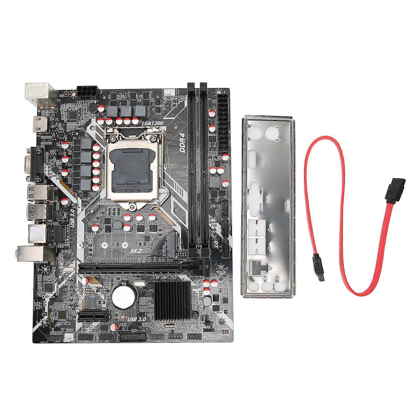 Carte mère H410 double canal DDR4 NVME M.2, interface PCIE 16X Gen 3.0, prise en charge des emplacements LGA 1200, carte mère ATX
