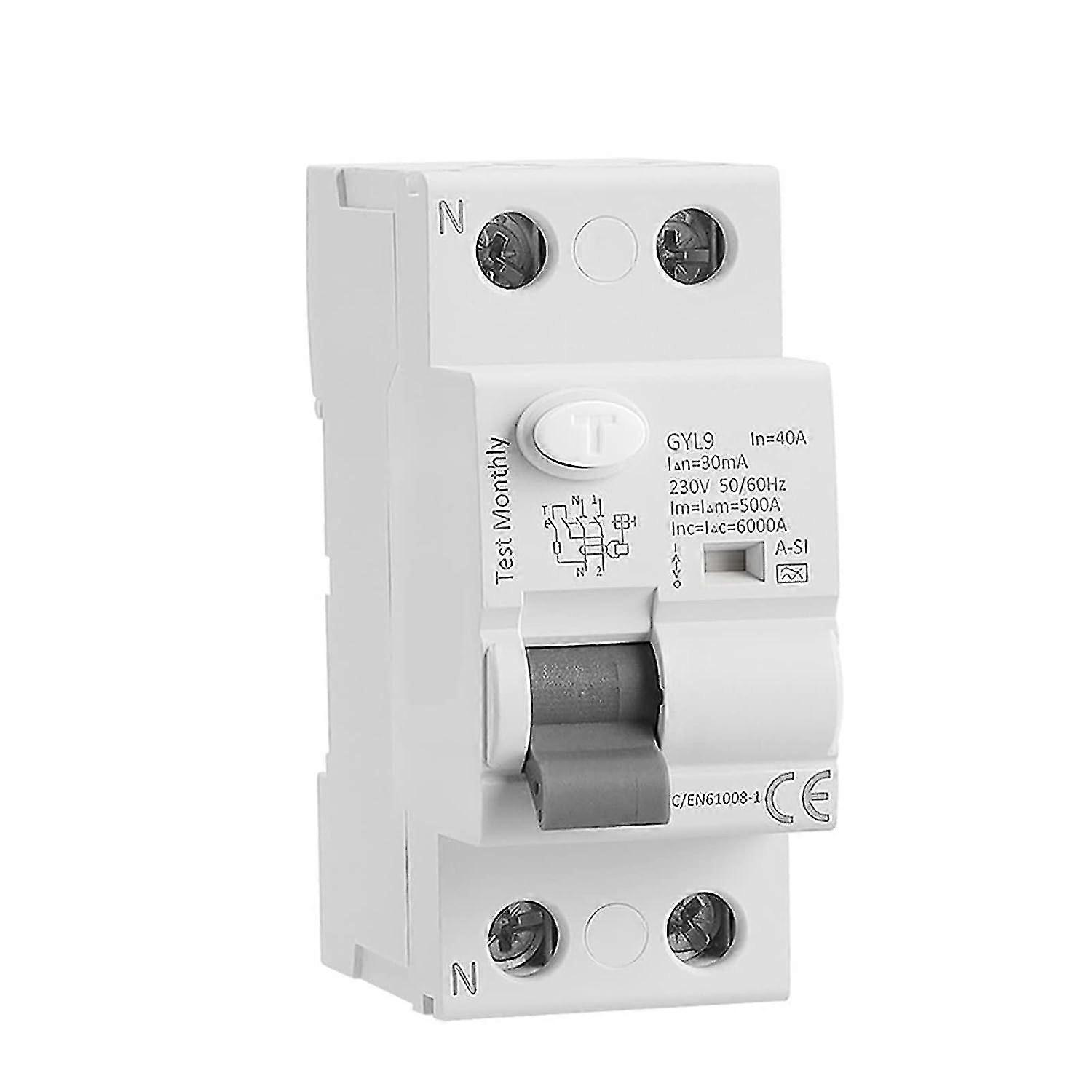 Gyl9 2pole Typea-si Type Electromagnetic Residual Current Device 40a 63a Super Immunity Leakage Circuit Breaker 1pcs (size : Typea-si 2p 40a 30ma