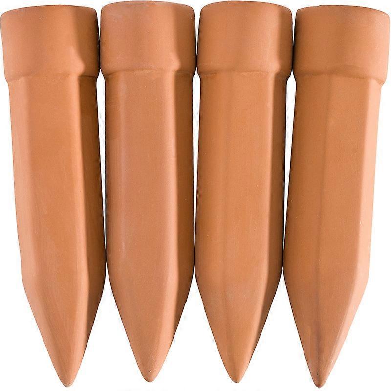 19.5 x 5.5 cm, set of 4 Clay watering cones, watering accessory, terracotta