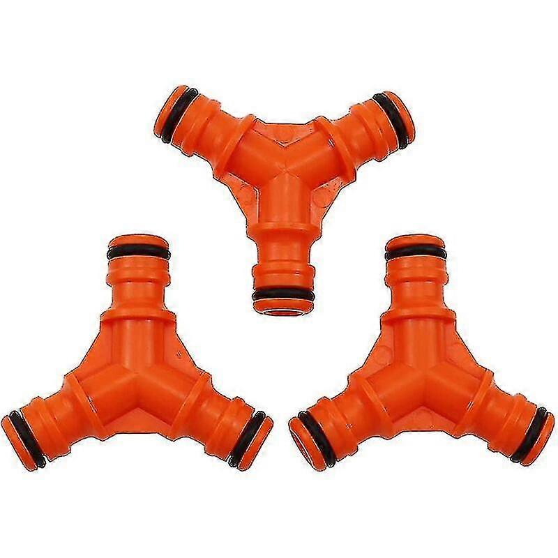20 Pack 3 Way Hose Quick Connectors Y-spring Irrigation Y-spring Orange Abs