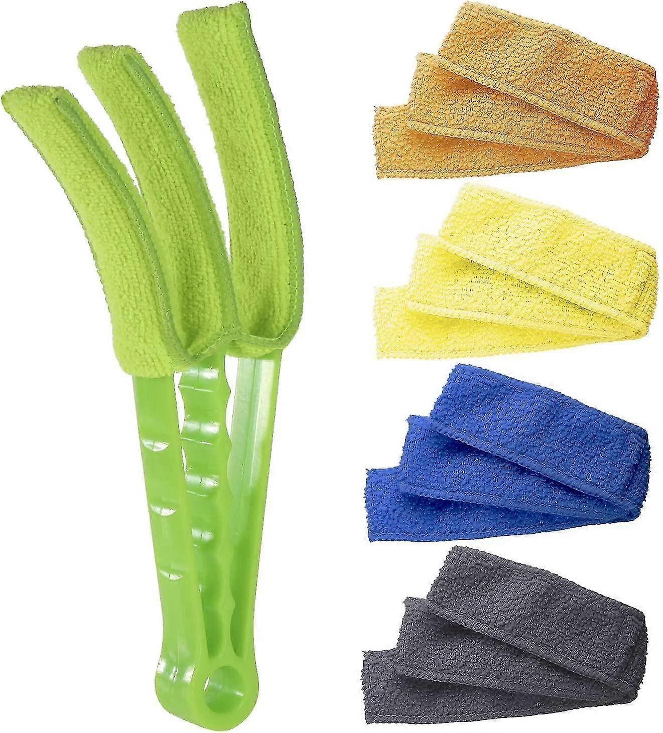 Window Blind Duster Brush with 5 Microfiber Sleeves - Blind Cleaning Tools for Window Shutters Blind