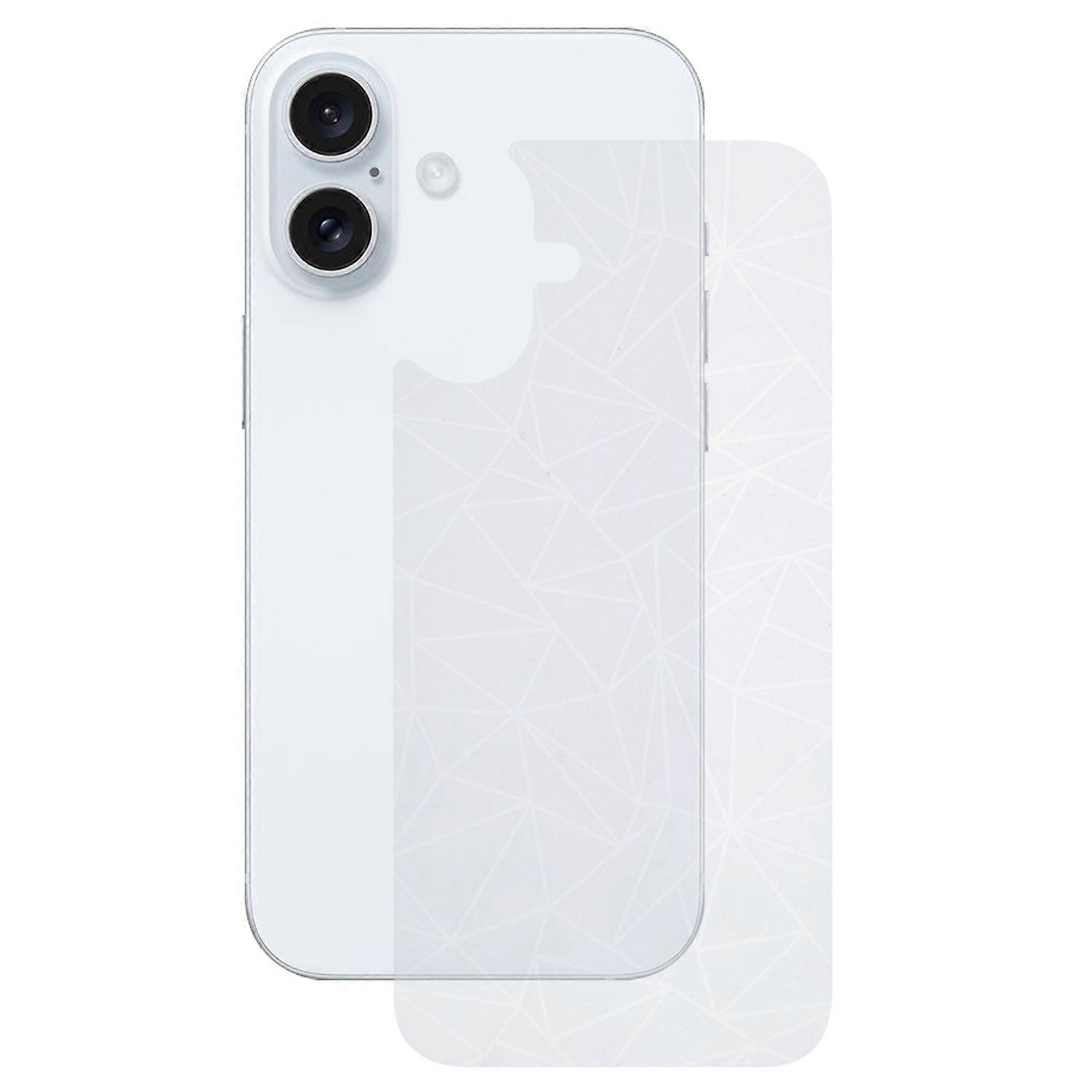 For iPhone 16 Back Screen Protector Soft PET Film Diamonds Pattern 
