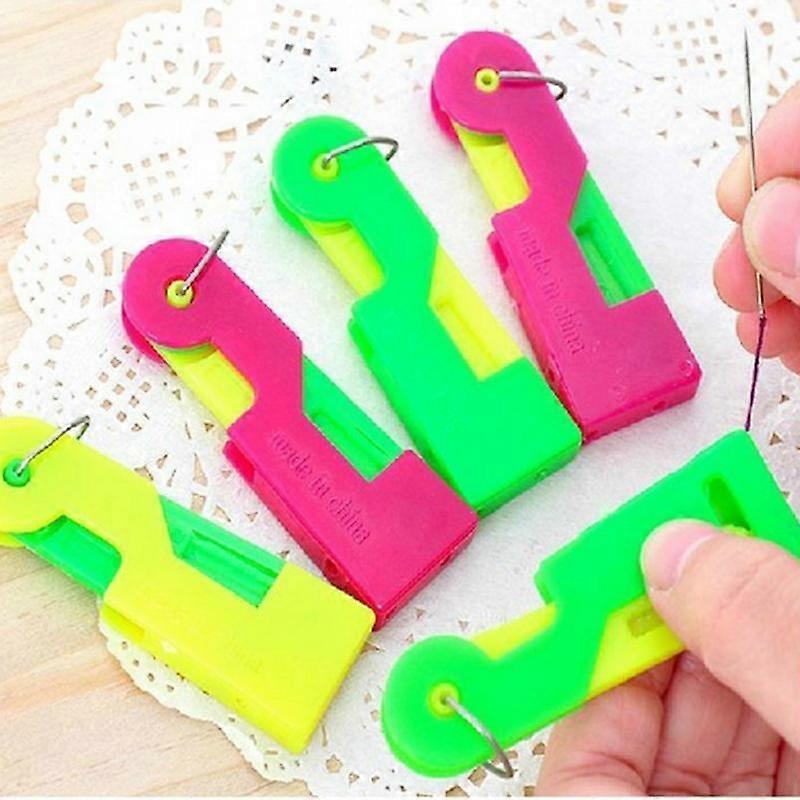 Sewing Needle Automatic Threader Thimble Thread Tool Threader Elderly Guide Needle Easy Device Portable Thread Sewing Supplies