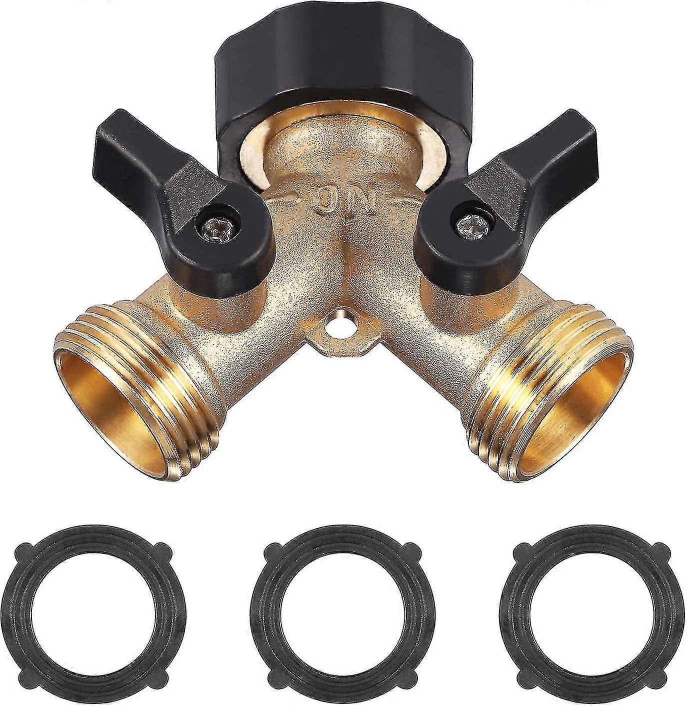 Robinet de machine à laver double 3/4 de pouce connecteur en Y, séparateur de robinet de jardin en laiton pour connecter 2 appareils