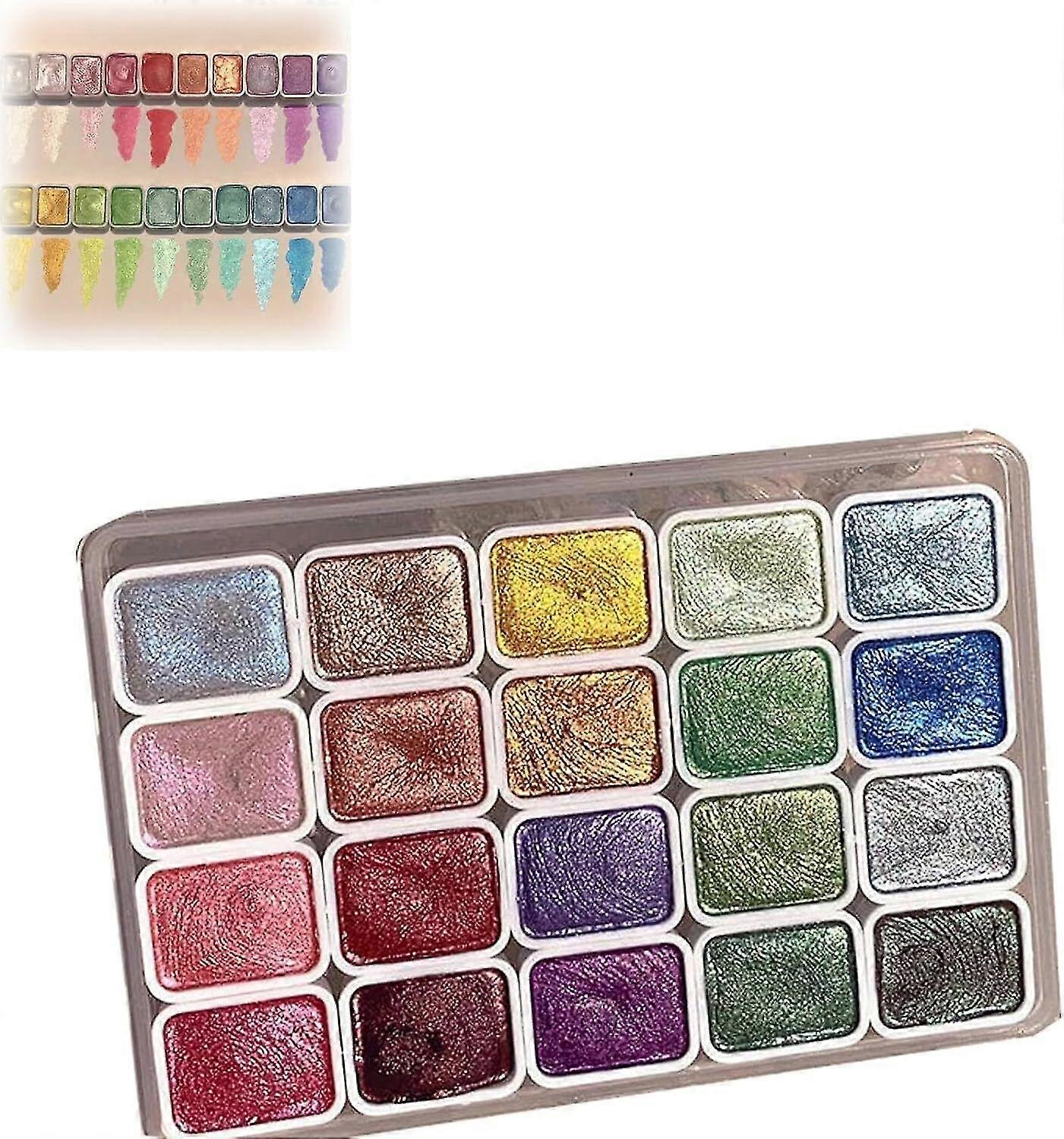 20 farger akvarell maleri sett