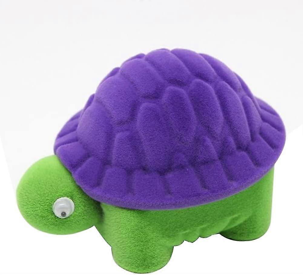 Jewelry Box, Cute Cartoon Turtle Small Jewelry Protector Case Wedding Ring Storage Gift Box-c