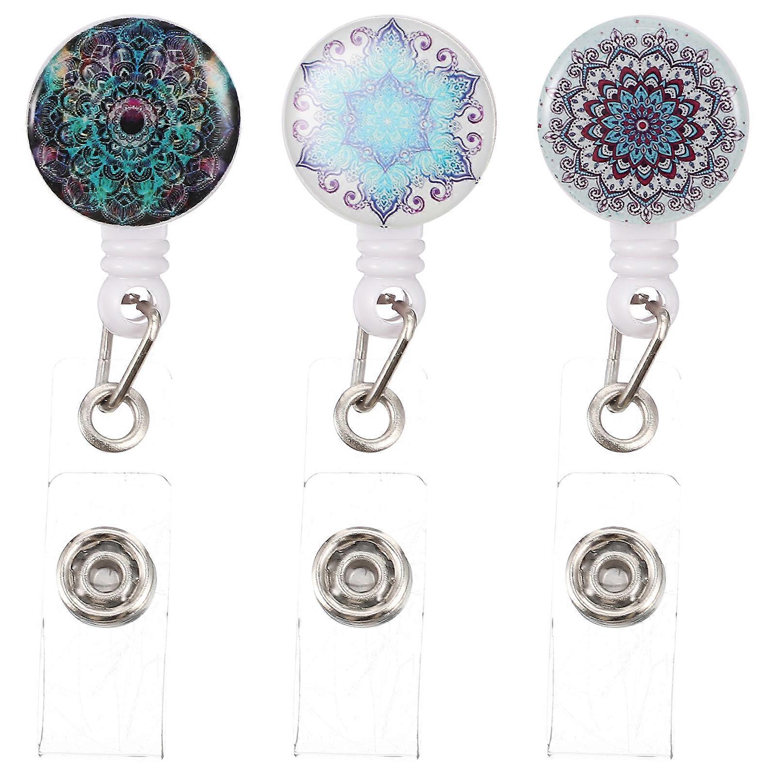 3Pcs Rotating Badge Clips Convenient Badge Buckles Multi-function ID Card Holders
