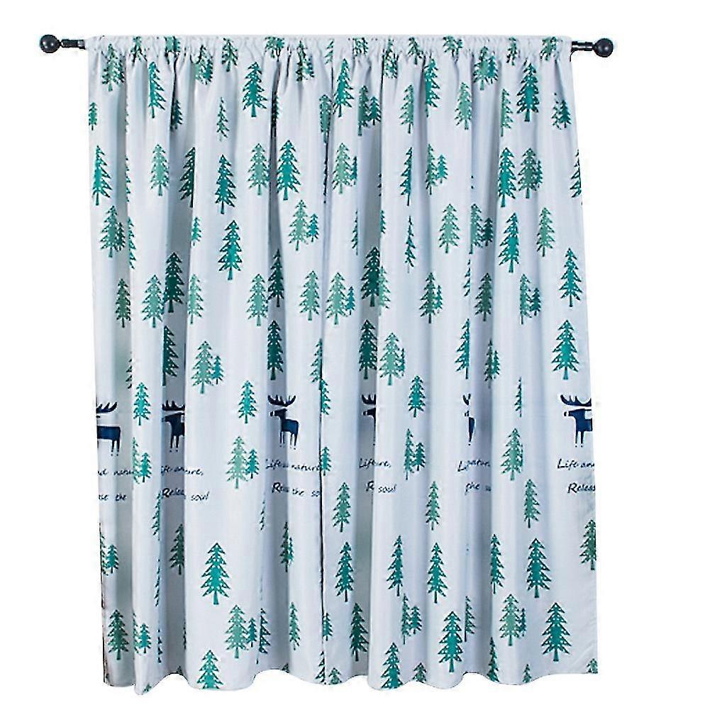 Blackout Christmas Tree Pattern Window Curtain Panels - Stylish and Practical Drapes